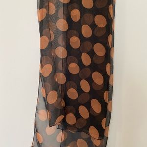 Long Black and Beige scarf.
